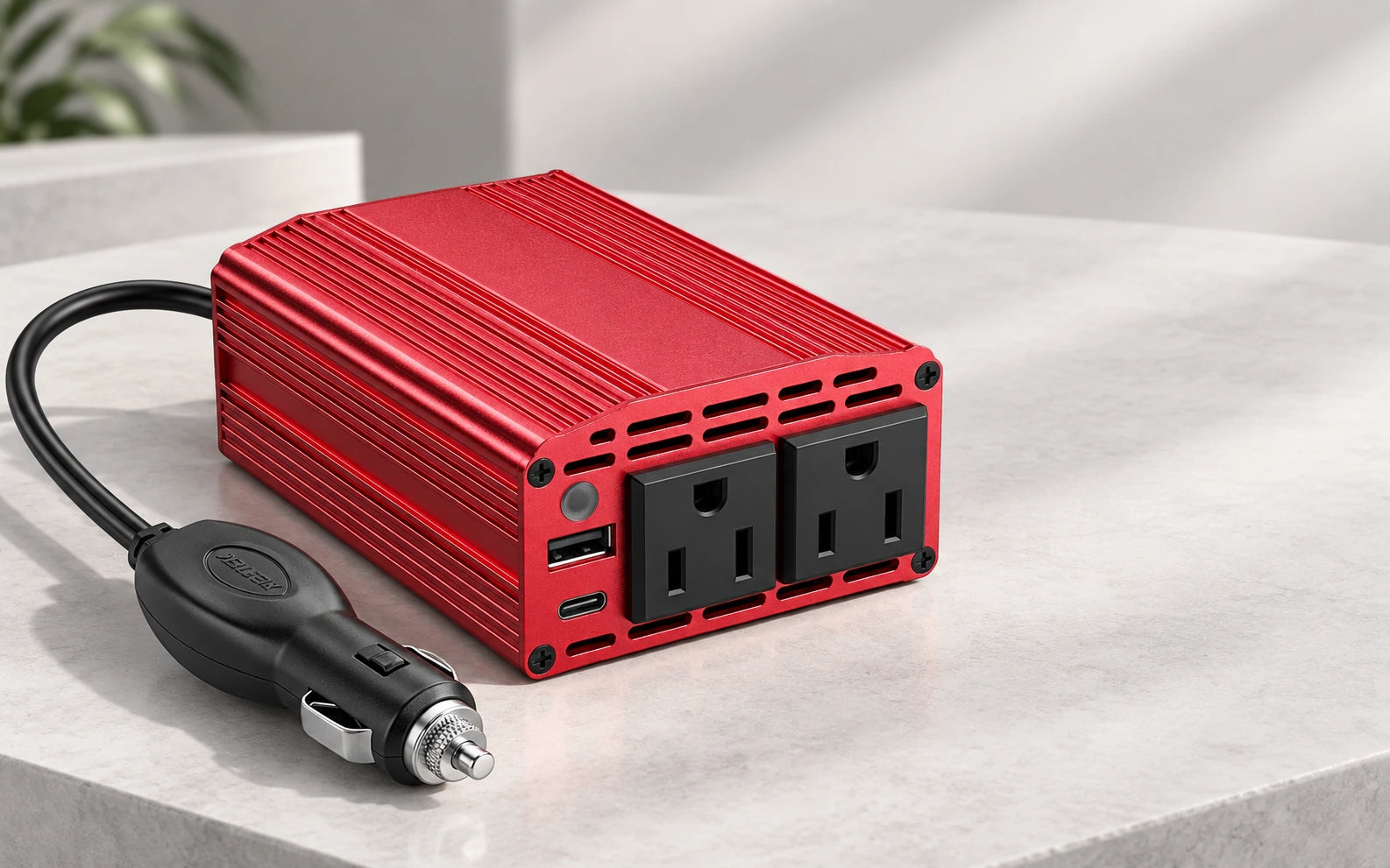 BESTEK 400W Car Power Inverter with 30W USB-C and QC 3.0 detail overview