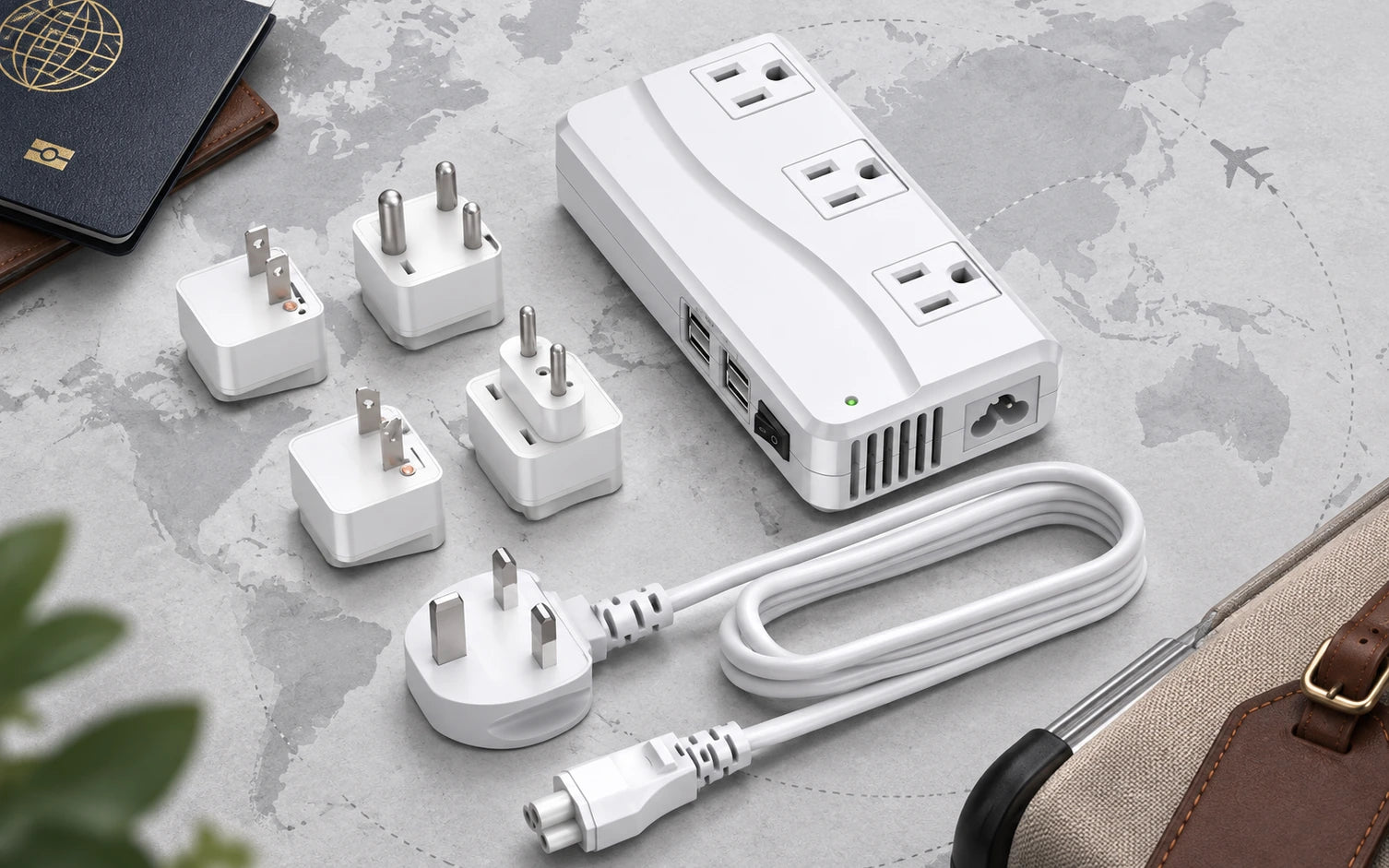BESTEK Universal 100-220V to 110V Voltage Converter 250W model-specific setup
