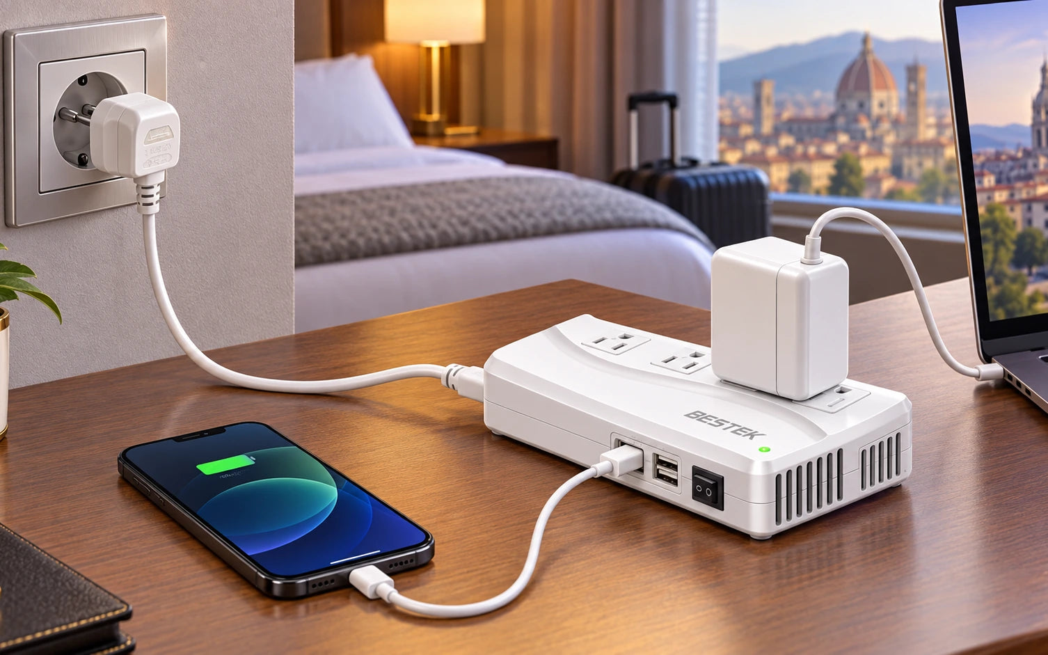 BESTEK Universal 100-220V to 110V Voltage Converter 250W final product detail