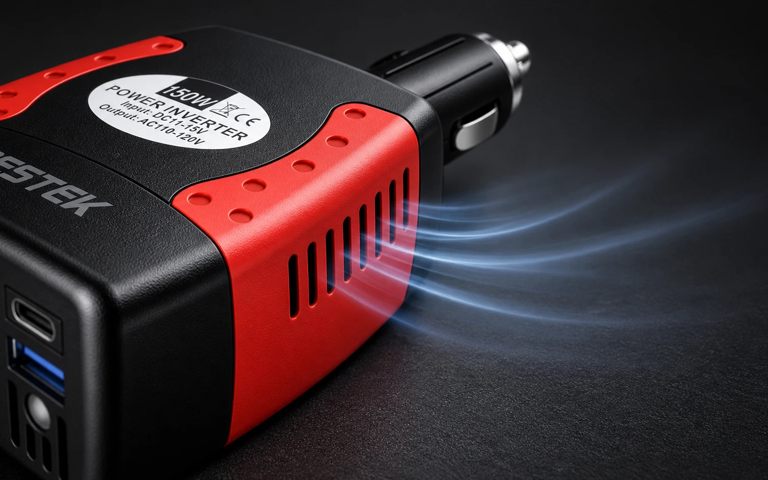 BESTEK 150W Power Inverter 12V to 110V with PD30W QC18W Dual USB Ports model-specific setup