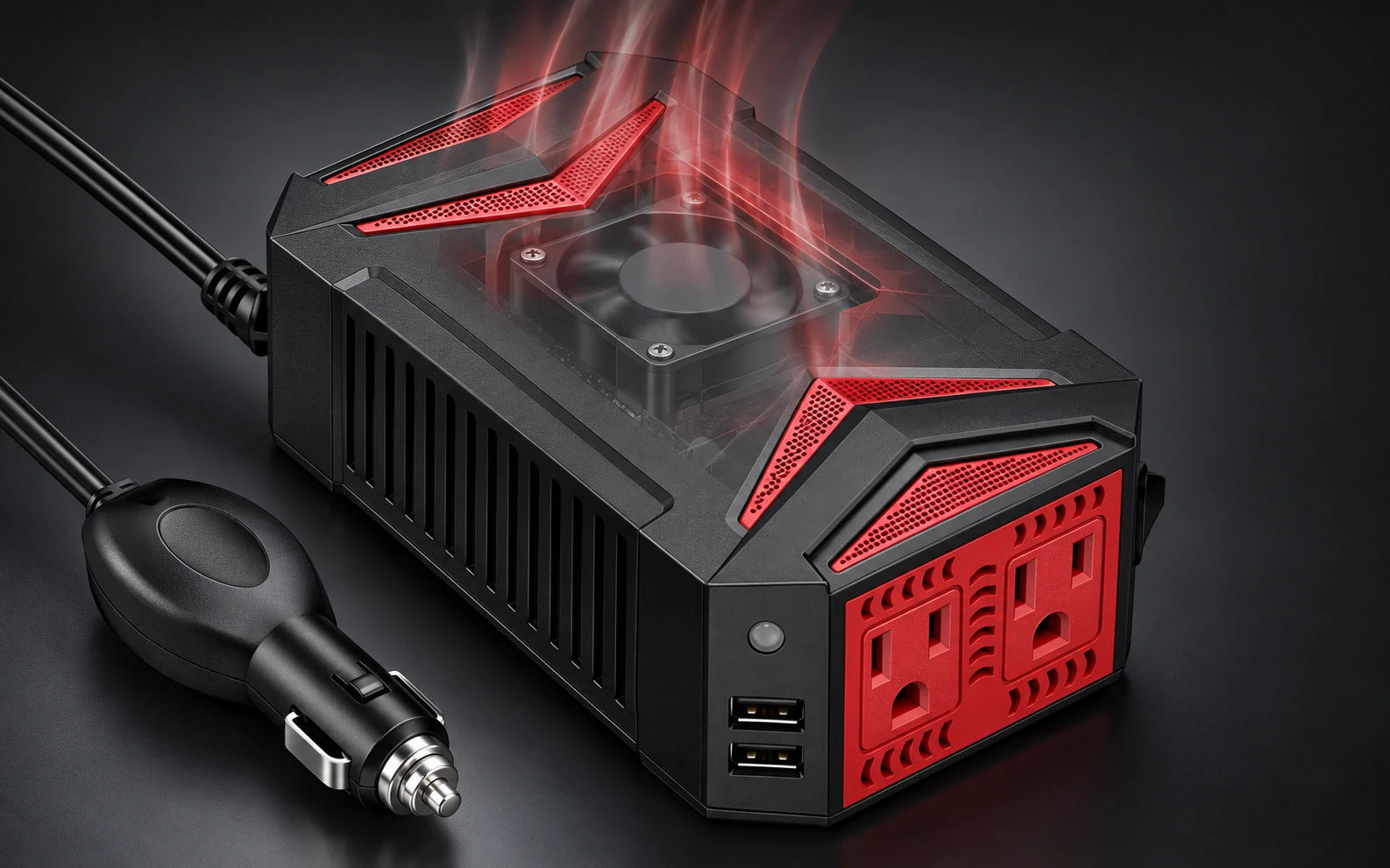 BESTEK 300W Pure Sine Wave with 4.2A 2 USB Power Inverter final product detail