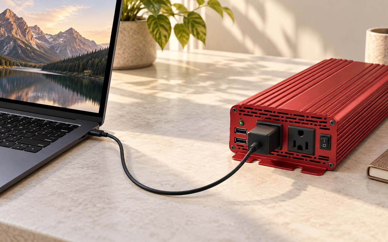 BESTEK 500W Pure Sine Wave Inverter with Dual USB-A final product detail
