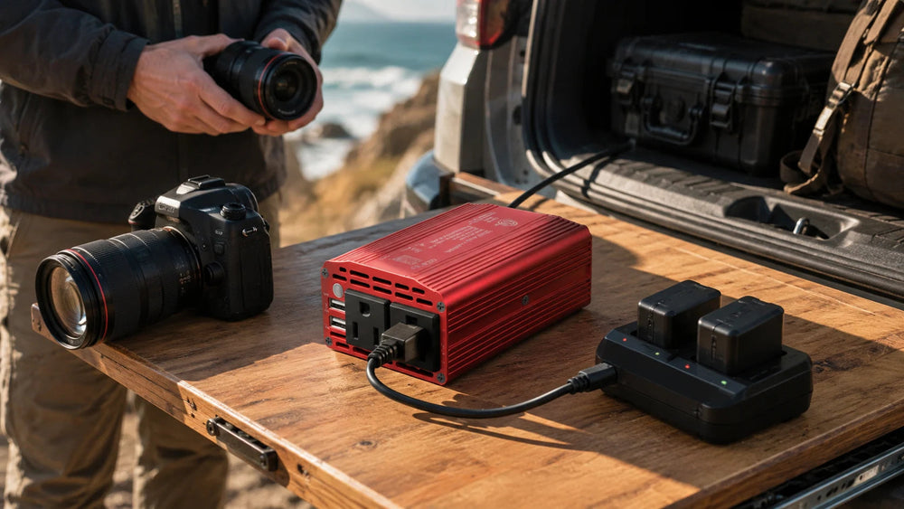 A camera-charging stop between locations