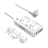 BESTEK 2000W Travel Voltage Converter with 2 USB Ports, White