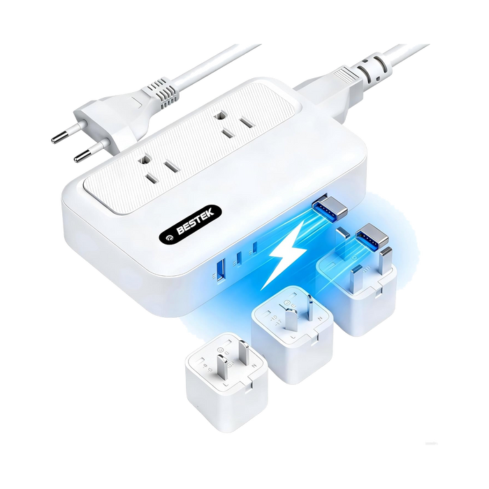 BESTEK 220v to 110v Converter with USB C 35w & Type C/G/A/I Plug Adapter for International Travel