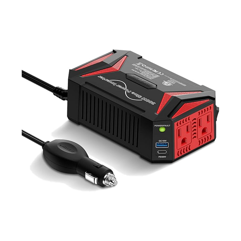 BESTEK 300W Pure Sine Wave Power Inverter with USB-C PD and USB-A Charging