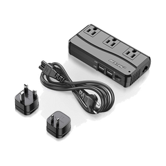 BESTEK 4-Port USB Voltage Converter 3 AC Outlets, UK/US/AU Plug