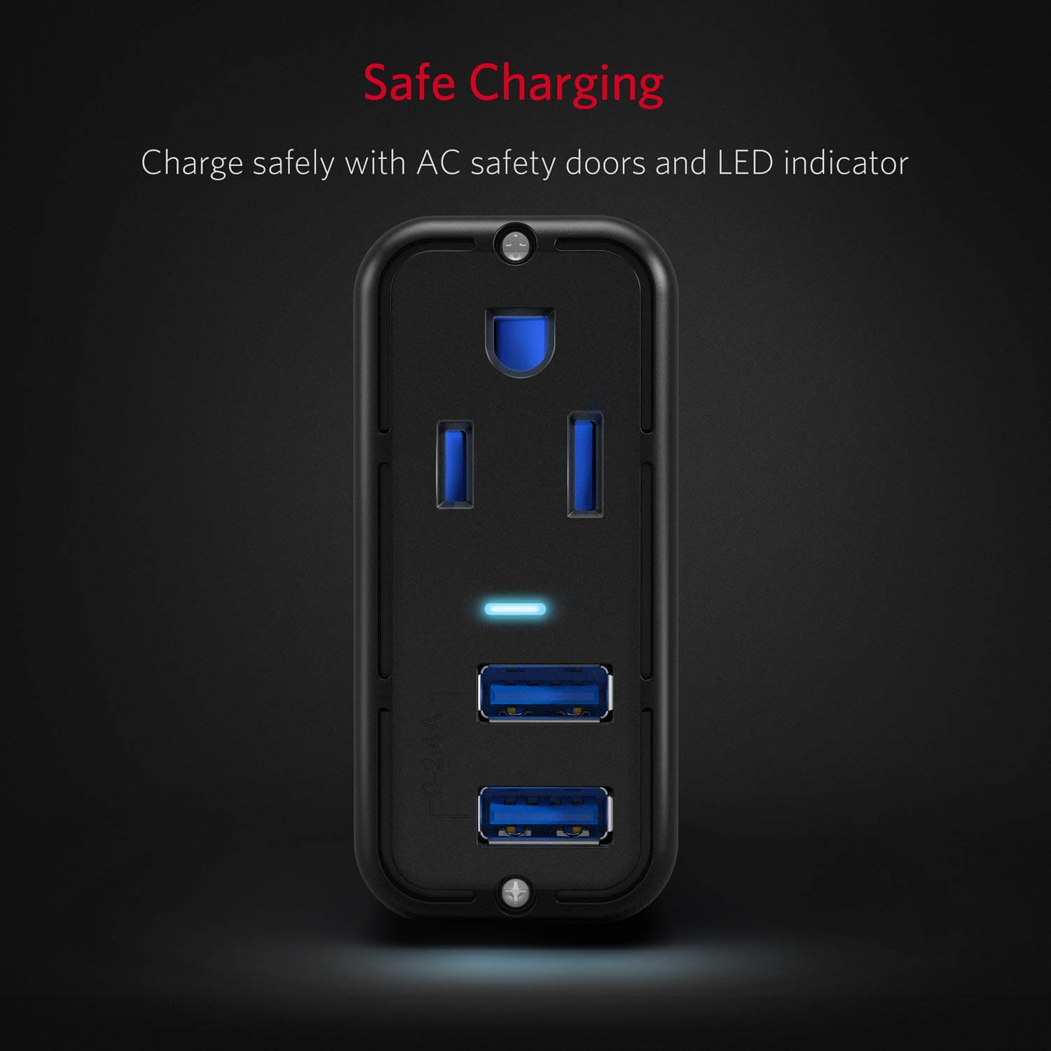 BESTEK 150W inverter — front panel showing the AC outlet and USB ports