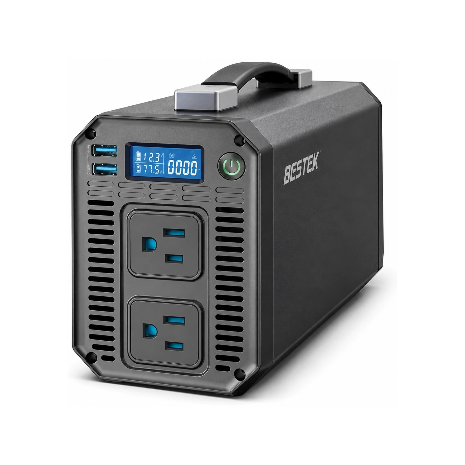 BESTEK DC 12V to 110V AC 1200W Power Inverter - alternate rear product view