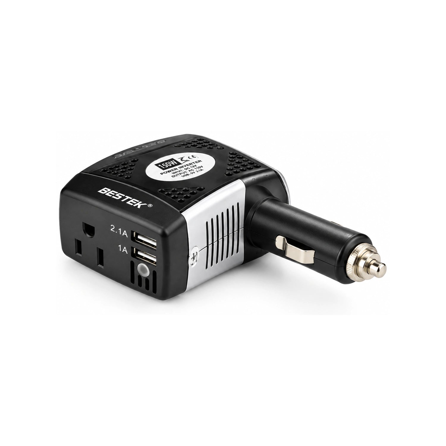 BESTEK 150W Power Inverter - alternate rear product view