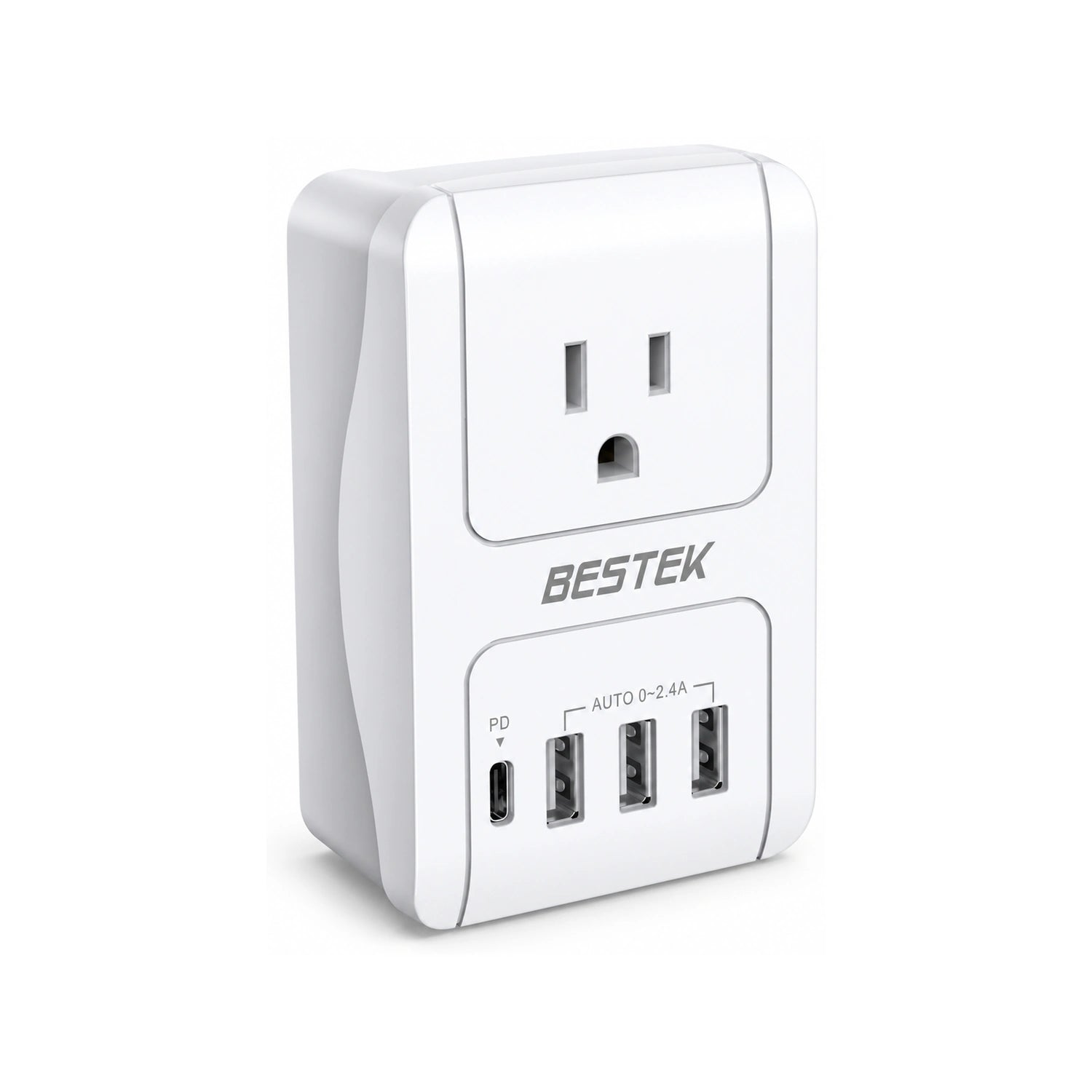 BESTEK 3000W International Travel Adapter with PD 3.0 - alternate rear product view