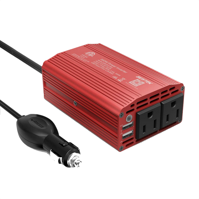 BESTEK 300W Car Power Inverter with Dual USB Ports - transparent main image