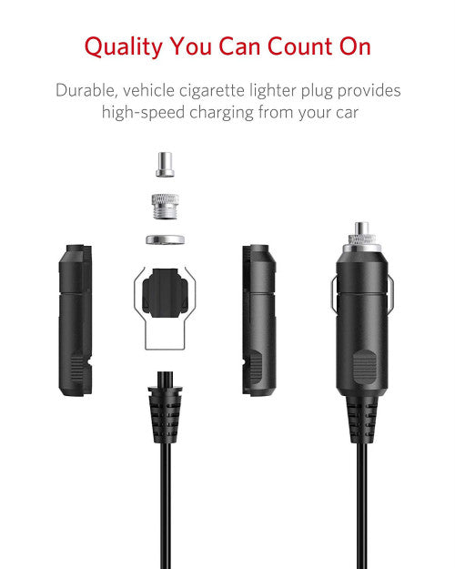 BESTEK 150W car socket splitter — parts diagram of the cigarette-lighter connector