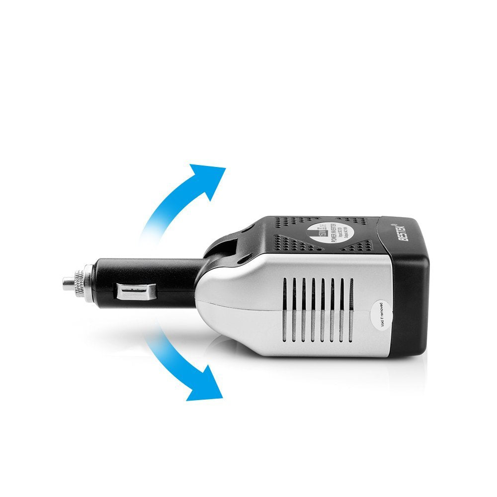 BESTEK 150W inverter — illustration of the adjustable plug angle