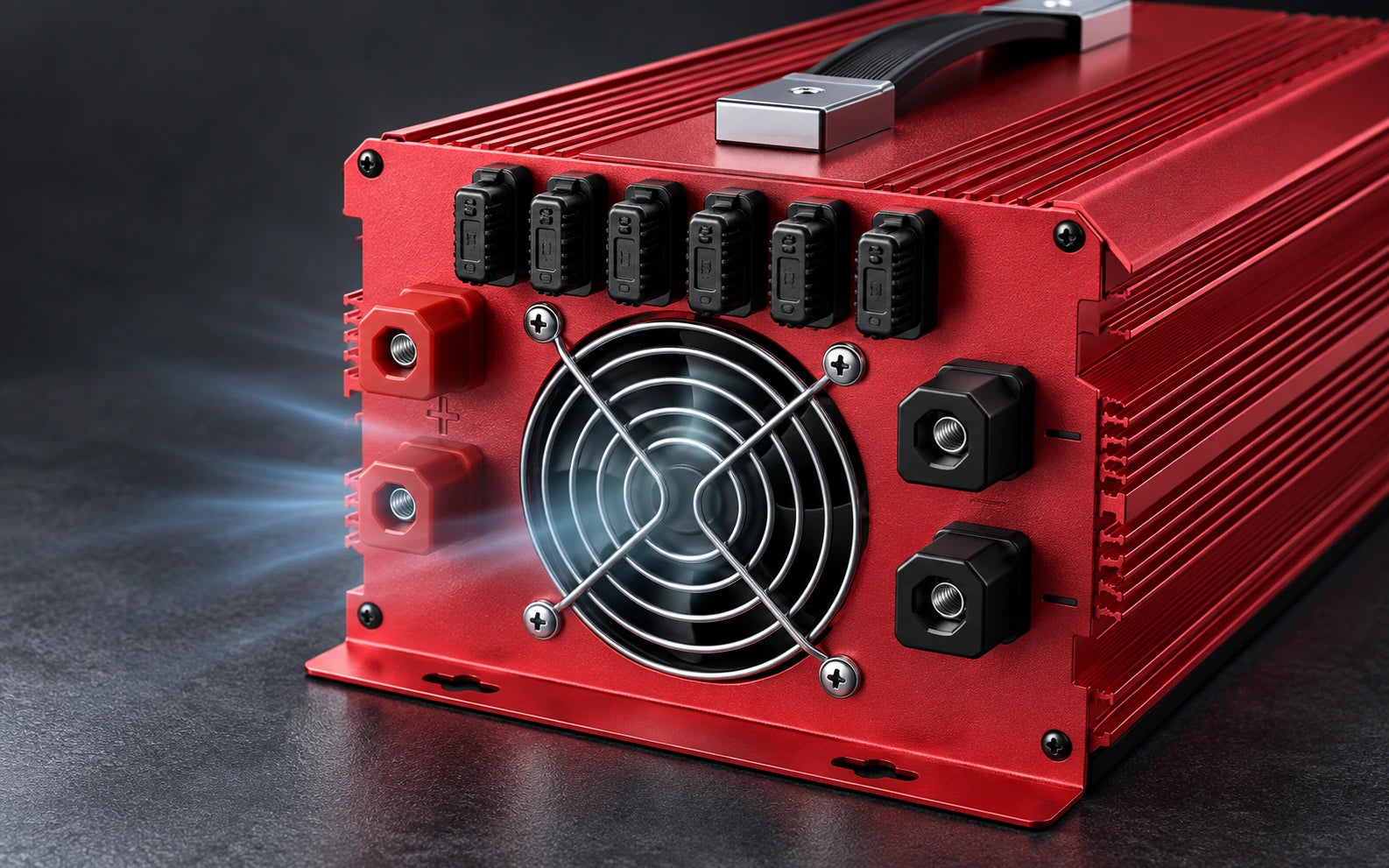 BESTEK 3-Outlet 2000W Power Inverter construction and protection detail