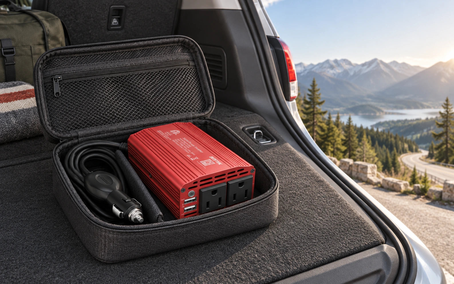 BESTEK 300W Car Power Inverter with 3.1A Dual USB Ports final product detail