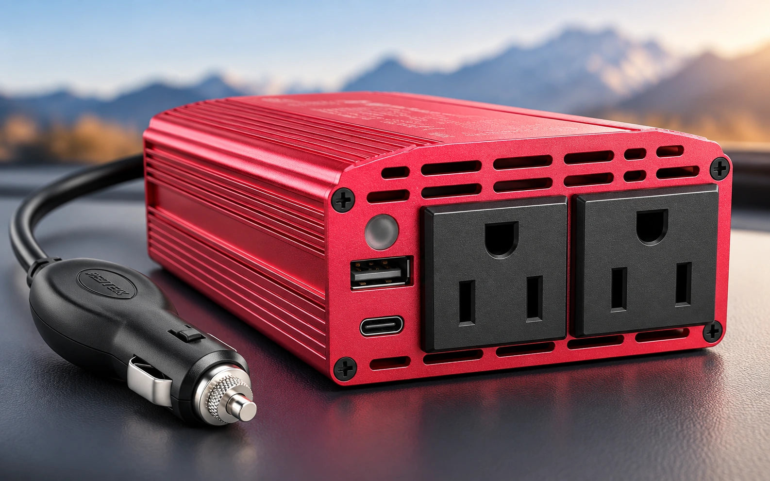 BESTEK 400W Car Power Inverter with 30W USB-C and QC 3.0 controls and connections
