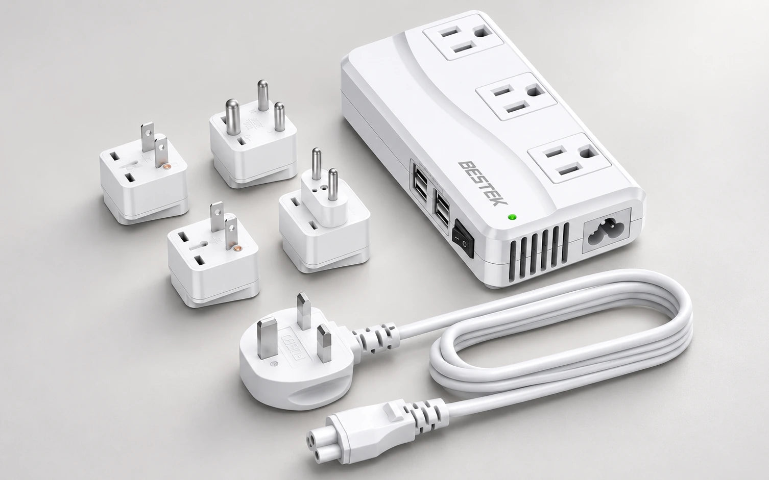 BESTEK Universal 100-220V to 110V Voltage Converter 250W detail overview