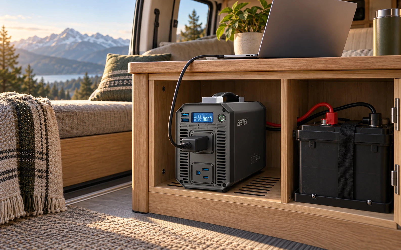 BESTEK 1000W Pure Sine Wave Power Inverter model-specific setup