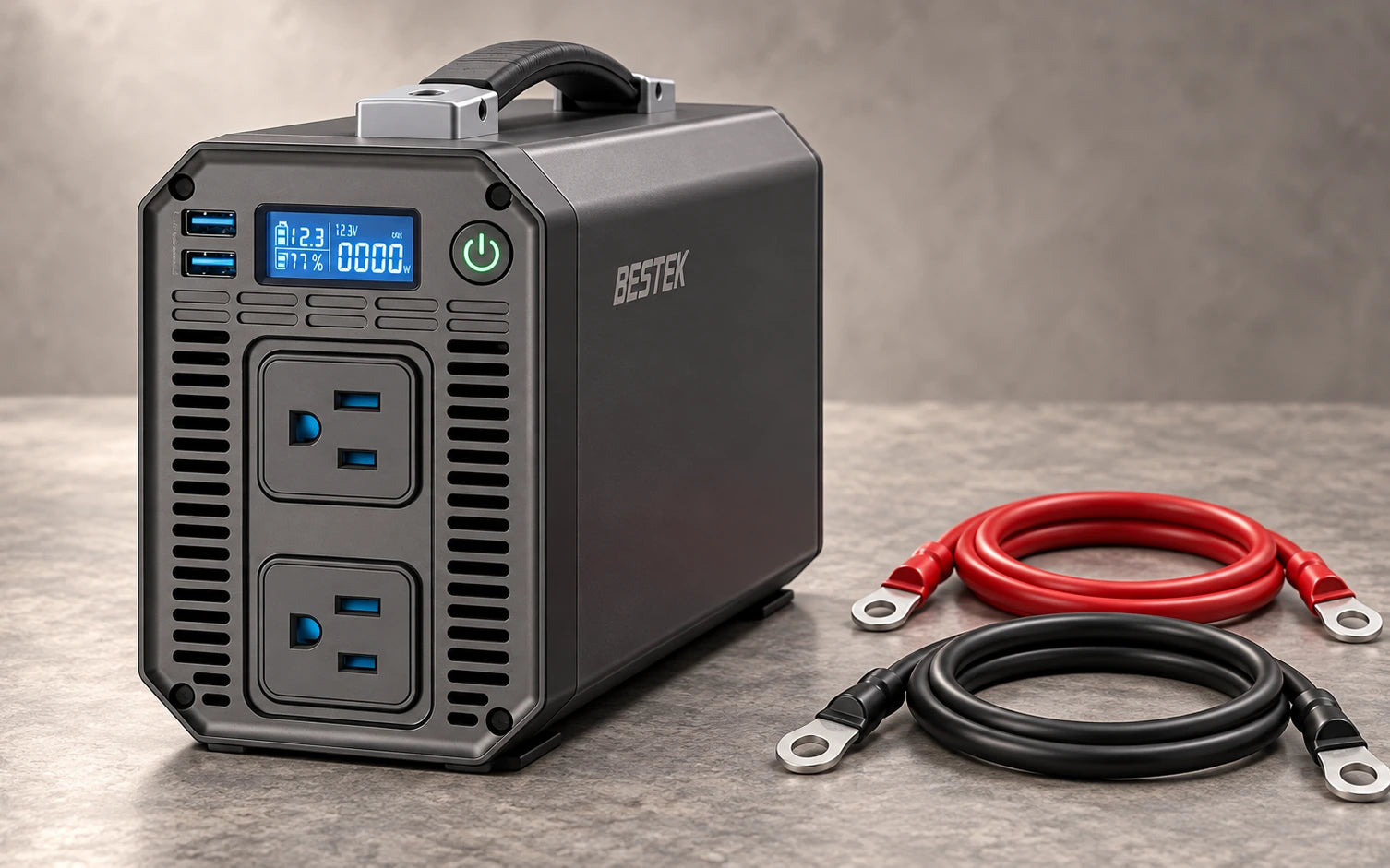 BESTEK DC 12V to 110V AC 1200W Power Inverter detail overview