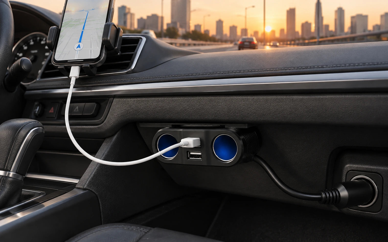 BESTEK 150W Cigarette Lighter in a product-specific use setting