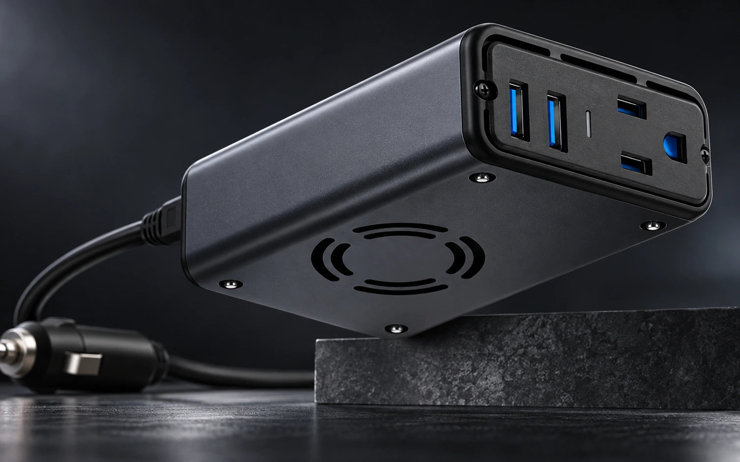 BESTEK Dual-USB 150W Car Power Inverter construction and protection detail