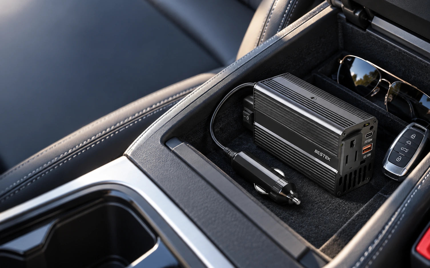 BESTEK 200W Car Power Inverter with 30W USB-C PD and QC 3.0 final product detail