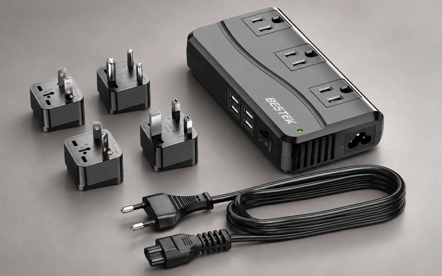 BESTEK Universal 100-220V to 110V Voltage Converter 250W detail overview