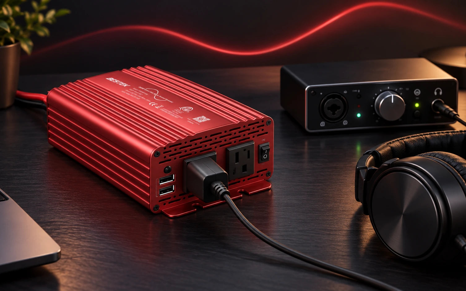BESTEK 300W Pure Sine Wave Power Inverter DC 12V to AC 110V final product detail