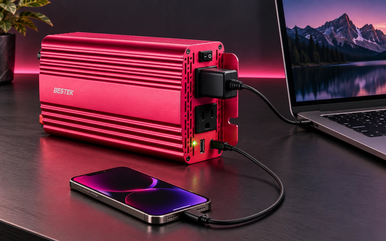 BESTEK 500W Pure Sine Wave Inverter with USB-C PD 30W final product detail