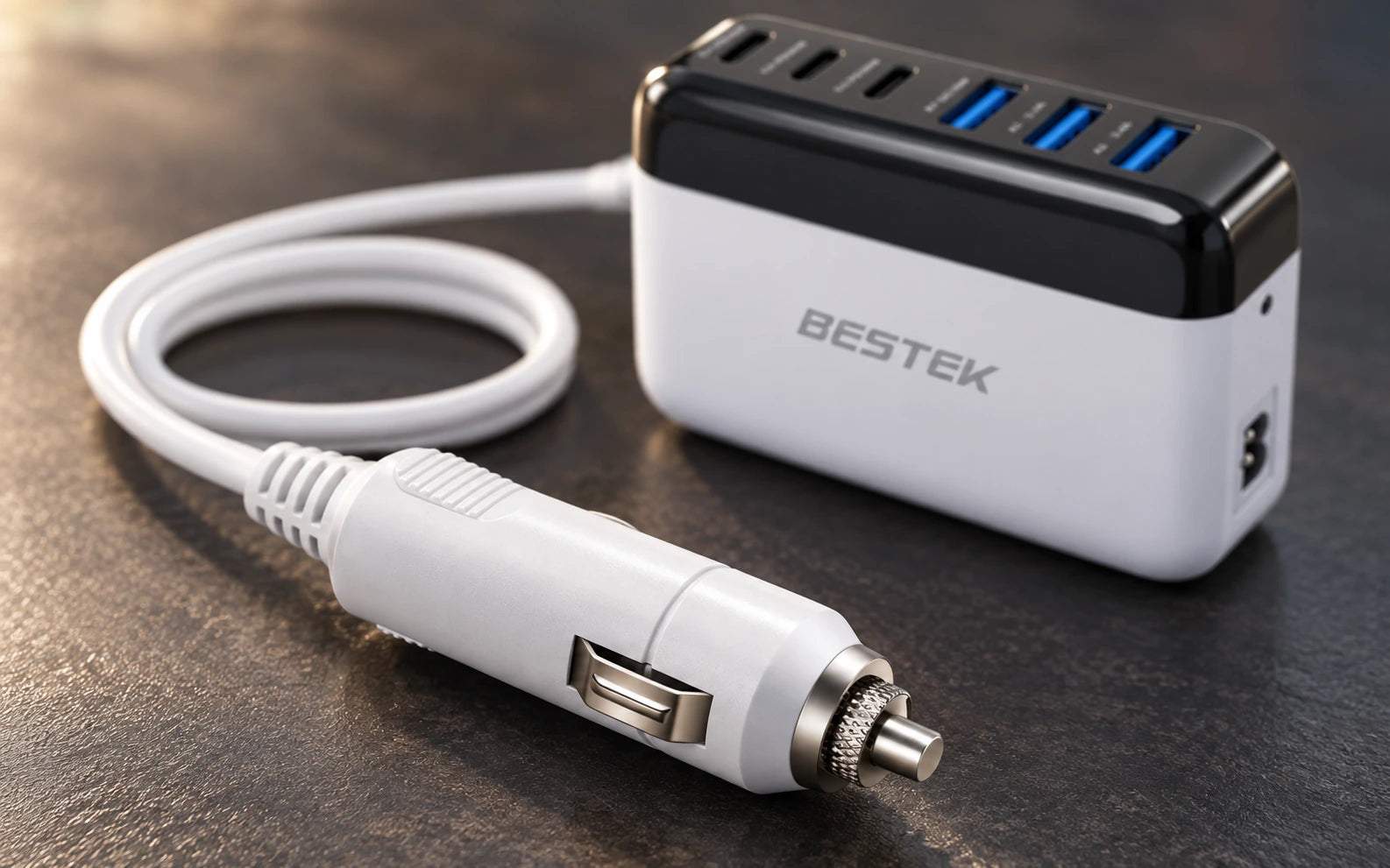 BESTEK 125W Multi-Port USB Car Charger with USB-C PD and QC 3.0 construction and protection detail