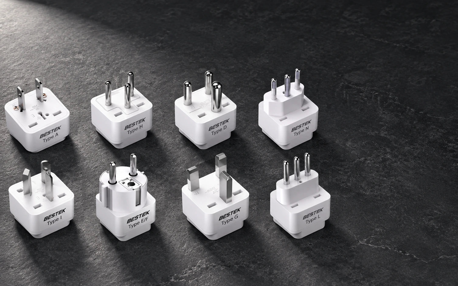 BESTEK 8-Pack Travel Adapter Plug Converter detail overview