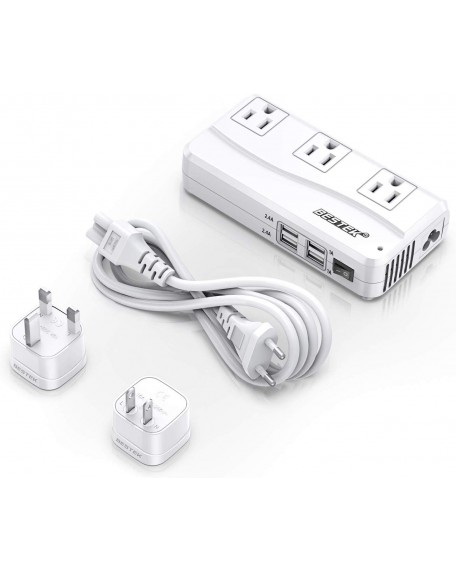 1 AC Outlet Travel Adapter Worldwide AC Outlet Plug Converter 1 USB-C Port 3-USB Ports BESTEK International Adapter 