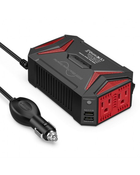 BESTEK 300W Pure Sine Wave with 4.2A 2 USB Power Inverter