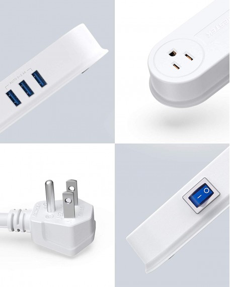 BESTEK Quick Charge 3.0 Station de Charge USB Multiple 66W 10 Ports USB  Chargeur avec 2 Prises d'accueil Station d'accueil pour Téléphone Mobile et  Tablette