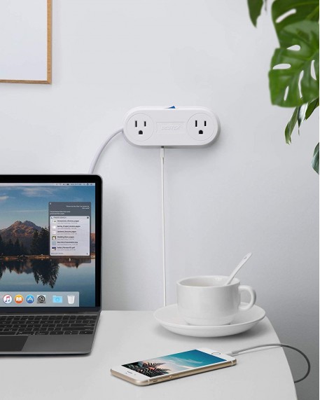 BESTEK 2-Outlet Travel USB Charger Station