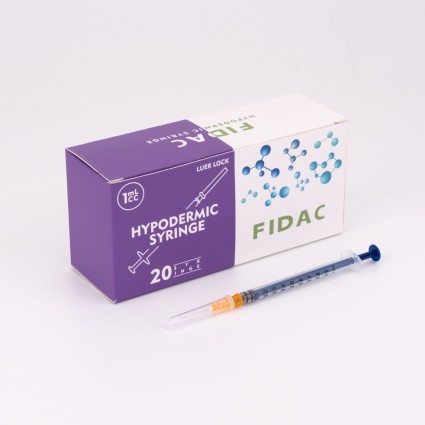 FIDAC 20 Pack-1ml/cc Syringe with 25Ga Needle,Disposable Syringe with Needle