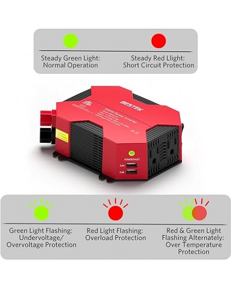 BESTEK 500W DC to AC Car Power Inverter New