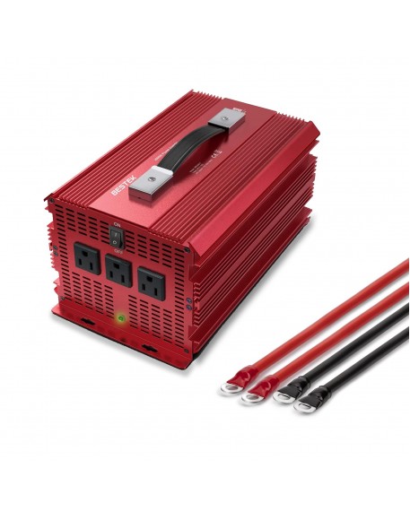 BESTEK 200-Watt Power Inverter with GFCI Safety Circuit, UL Listed, 3 AC  Outlets & 4 USB Ports, Low Voltage Battery Cut Off