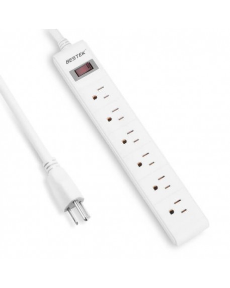 BESTEK 6-Outlet Surge Protector Commercial Power Strip with 6-Foot Power Cord 