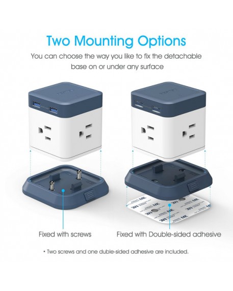 BESTEK Cube 3-Outlet Travel Power Strip