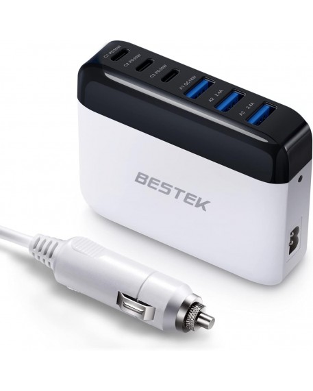 BESTEK 200W Pure Sine Wave Travel Adapter Voltage Converter 